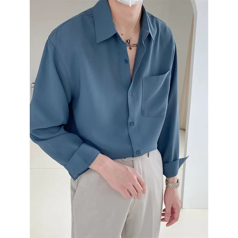 Old Money Long Sleeve Korean Shirt