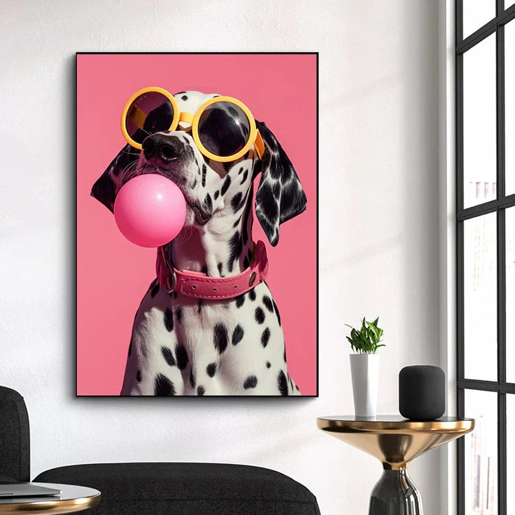 Colorful Funny Animal Blowing Posters