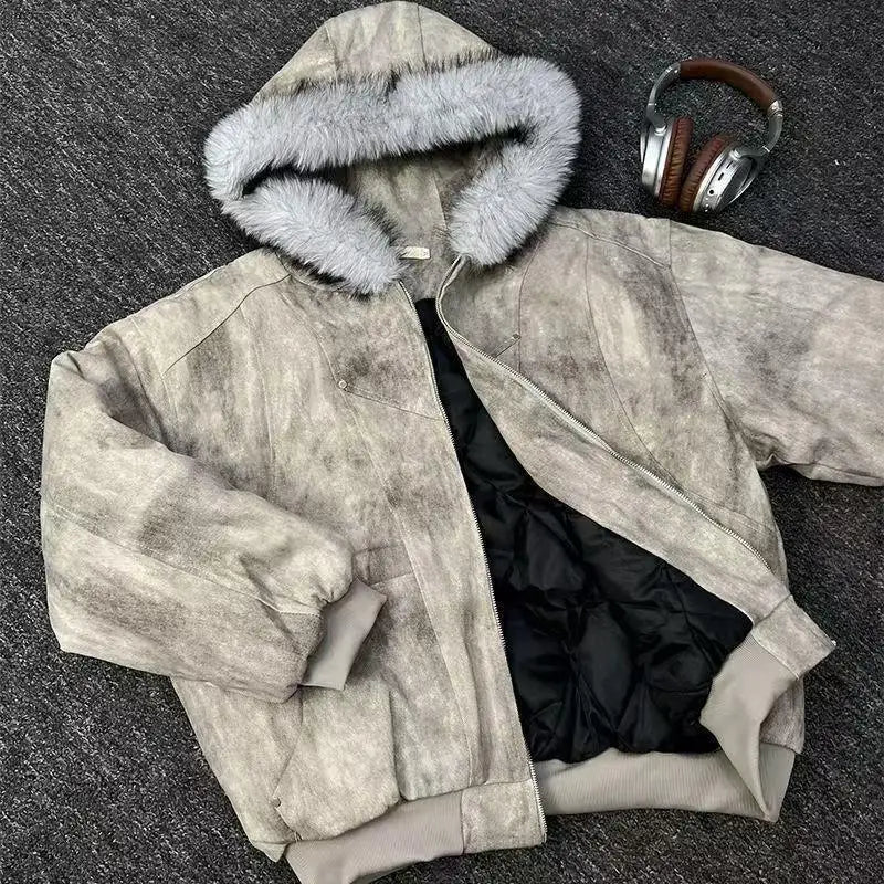 Faux Furr Thickened Zip Up Hoodie