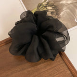 Large Chiffon Rubber Coquette Core Ponytail Holder