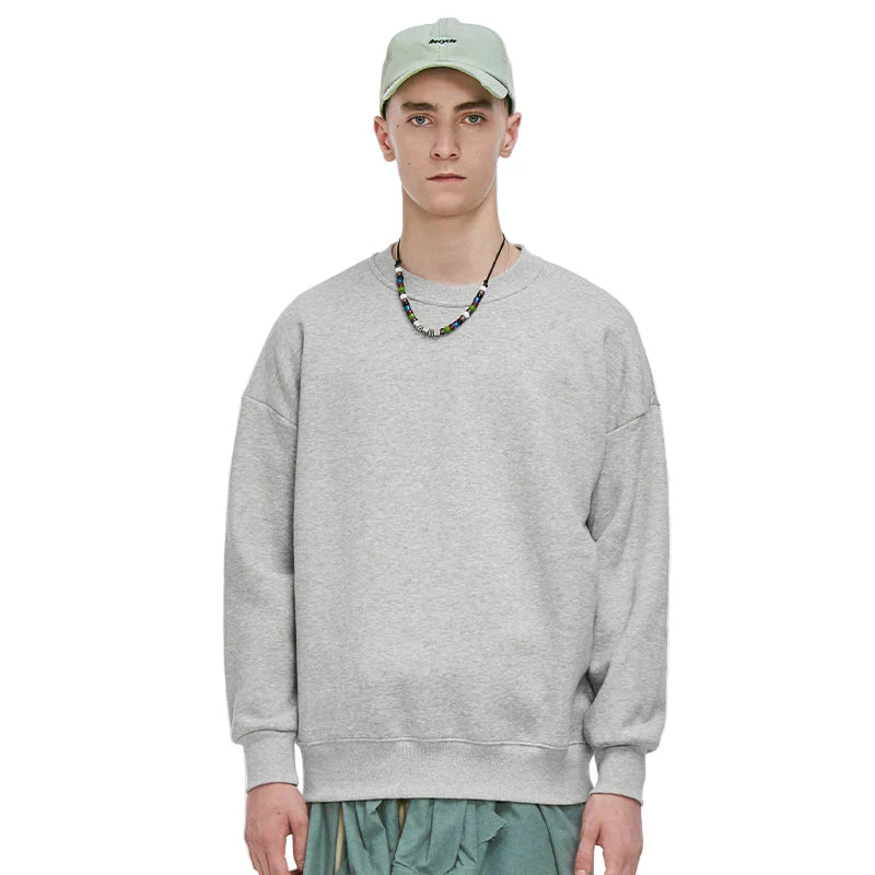 Basic Thick Fleece Crew Neck Sweater