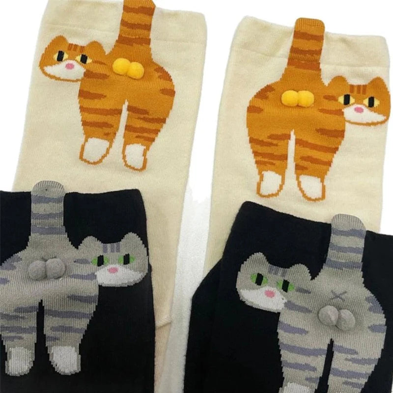 3D Cat Egg Soft Comfortable Socks