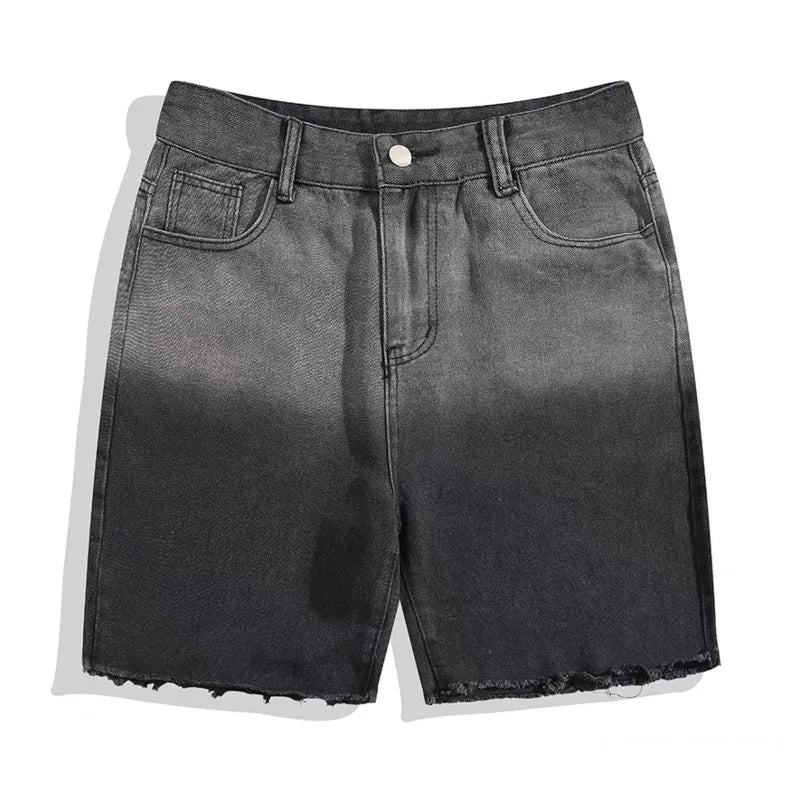 Retro Gradient Denim Short