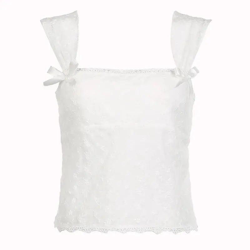 Coquette White Backless Top