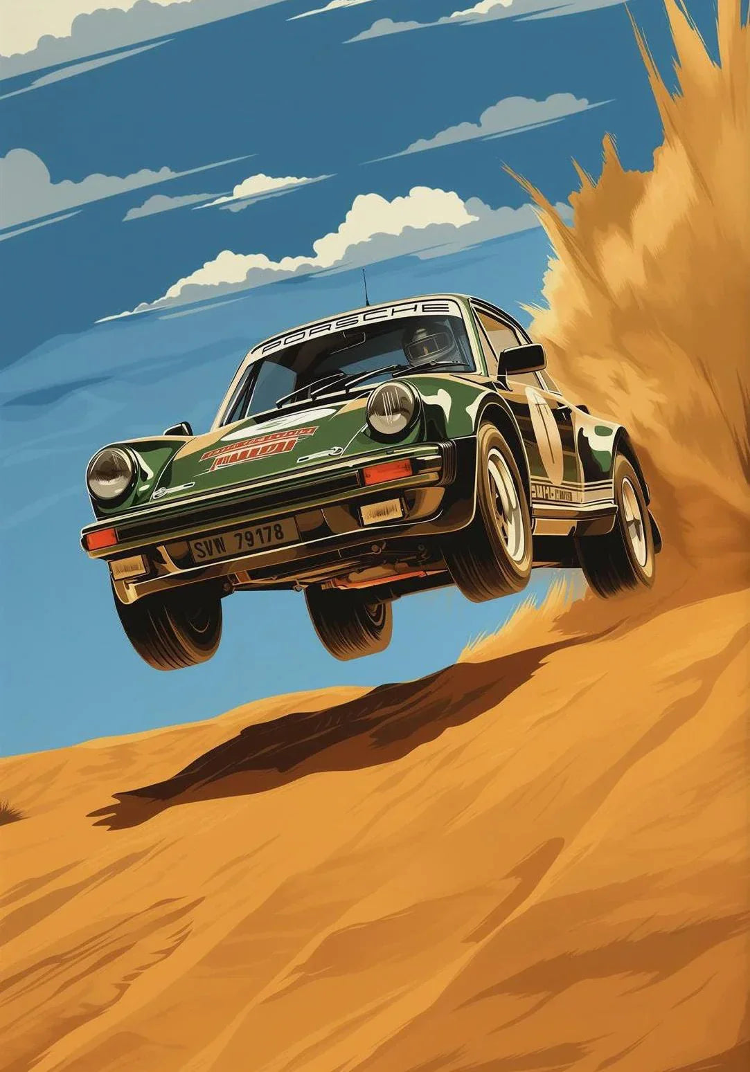 Classic Porsche 911 Alpine Drive Poster