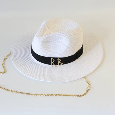 Summer Straw Fedora Hat