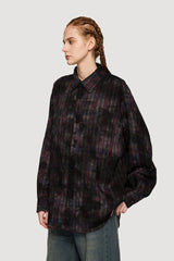 Y2K Plaid Checkered Dark Style Shirt