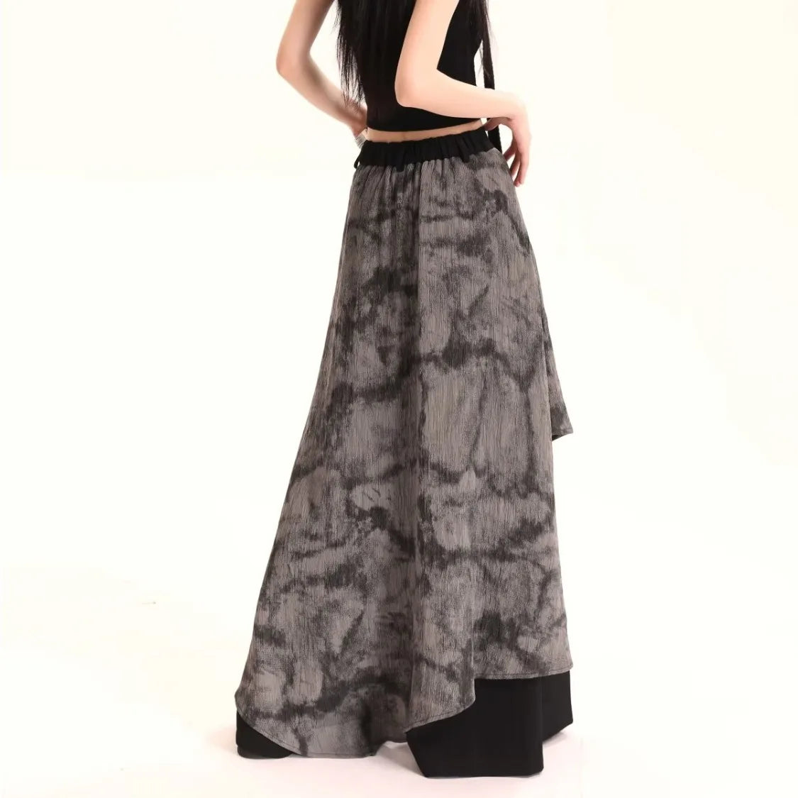 Grunge Black Kimono Blouse