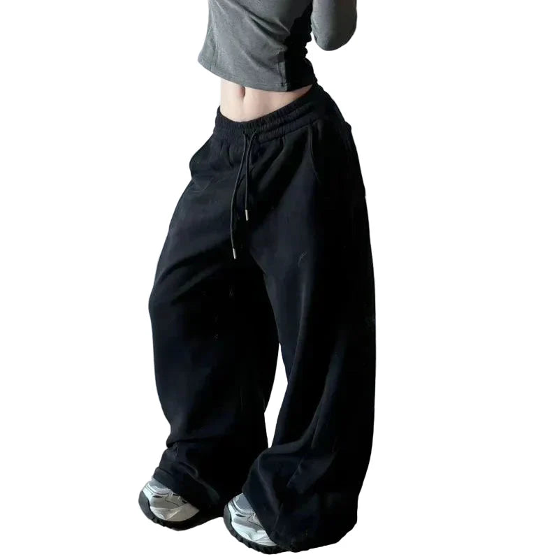 Black Fleece Wide Leg Pants