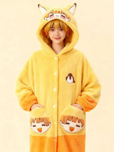 Anime Cute Cartoon Pattern Bathrobe set