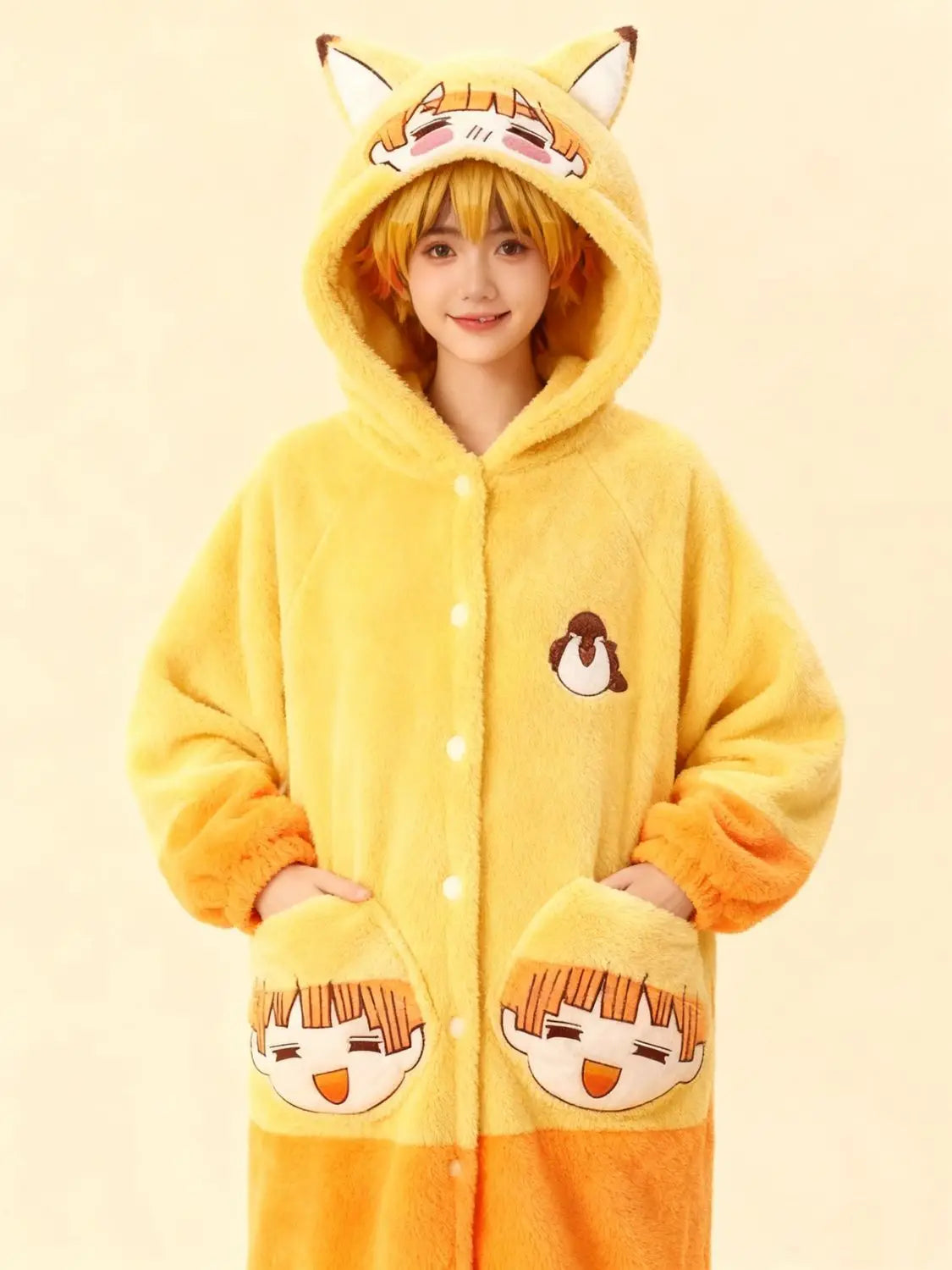 Anime Cute Cartoon Pattern Bathrobe set