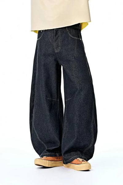 Denim Loose Fit Wide Leg Jeans