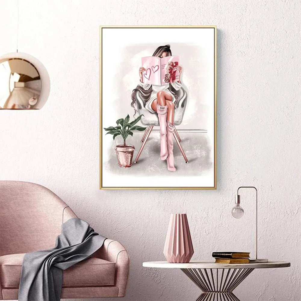 Perfume And High Heel Makeup Poster