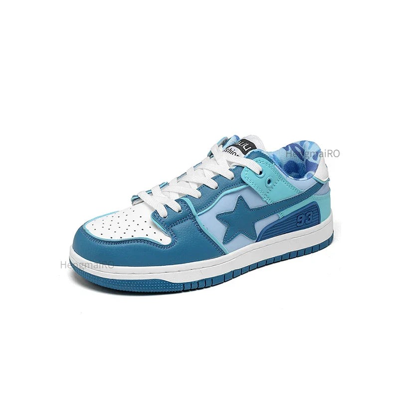 School Retro Multicolor Star Sneakers for Couples