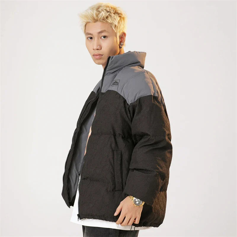 Patchwork Thick Cyberpunk Puffer Jacket