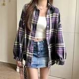 Vintage Plaid Long Sleeve Shirt