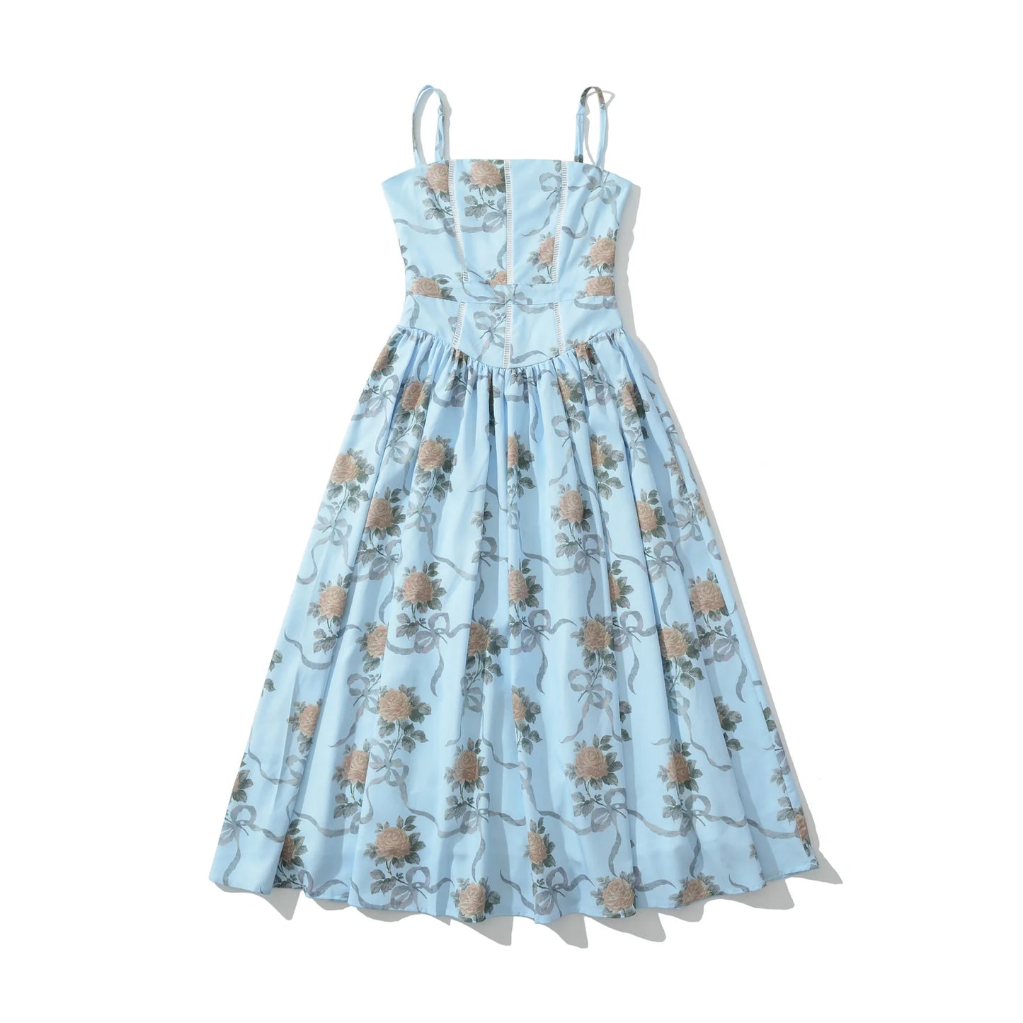 Floral Print Elegant Vacation Party Midi Dresse