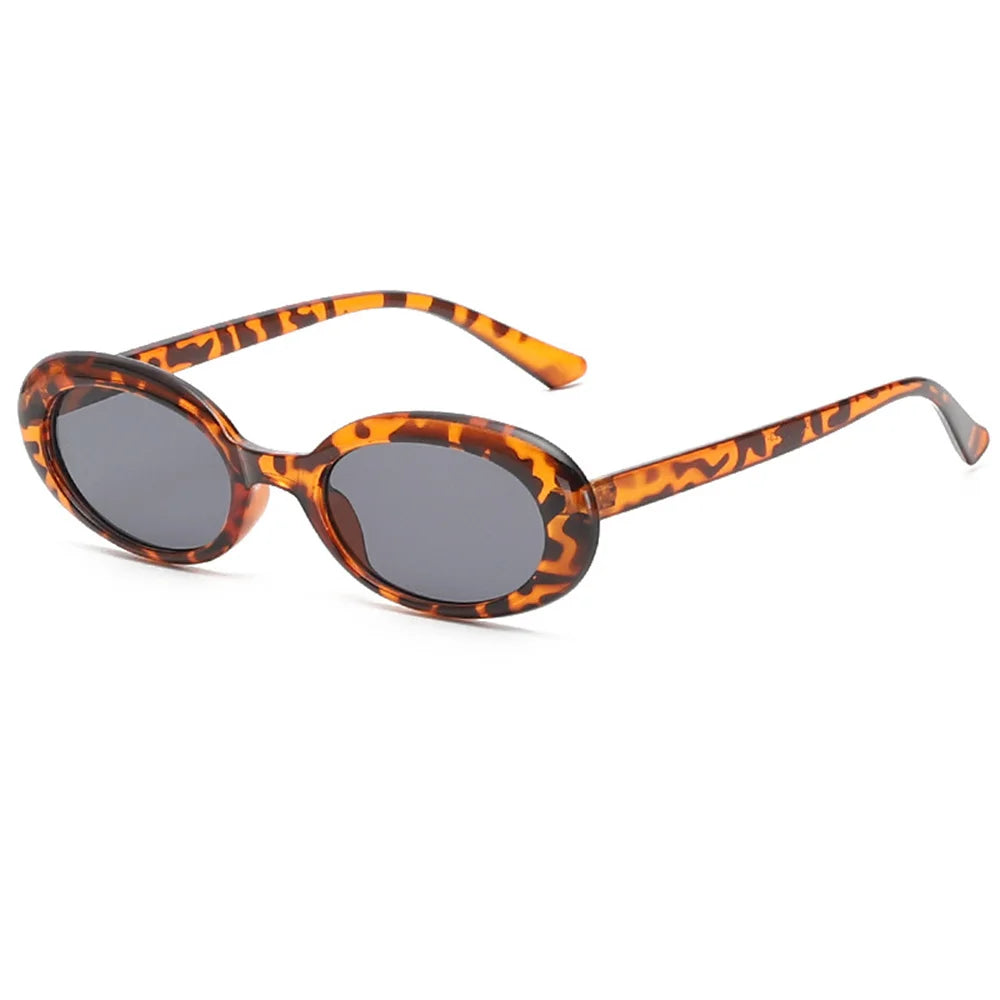 Retro Oval Small Frame Gothic Sunglasses