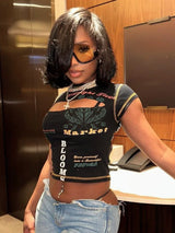Baddie Core Cut Out Crop Top