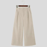 Basic Solid Color Korean Wide Leg Pants