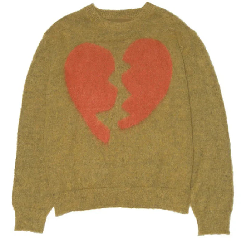 Oversized Knitted Sweater Graphic