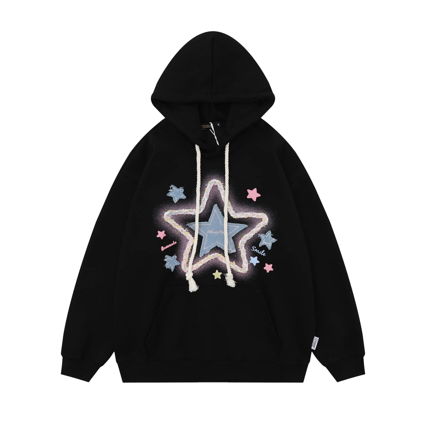 Cozy Star Patch Fleece Hoodie
