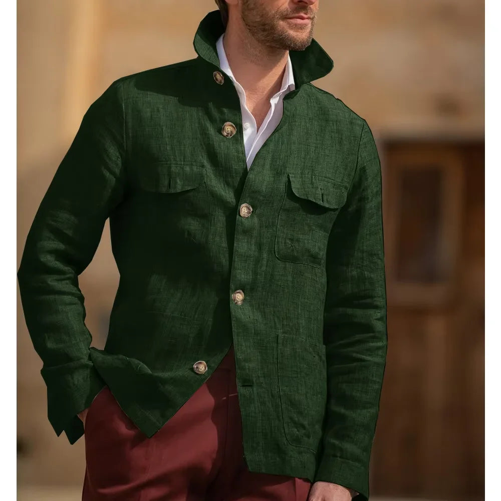 Vintage Linen Safari Jacket