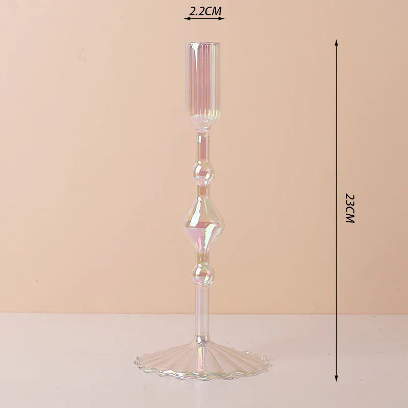 Taper Glass Candlestick Holder
