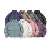 Waterproof Thicken Down Solid Color Puffer Jacket