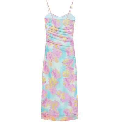 Mesh Floral Party Maxi Dress