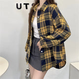 Stylish Black Plaid Flannel Jacket T-Shirt