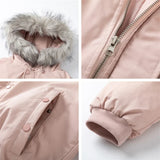 Gefütterte Pufferjacke aus Kunstfell