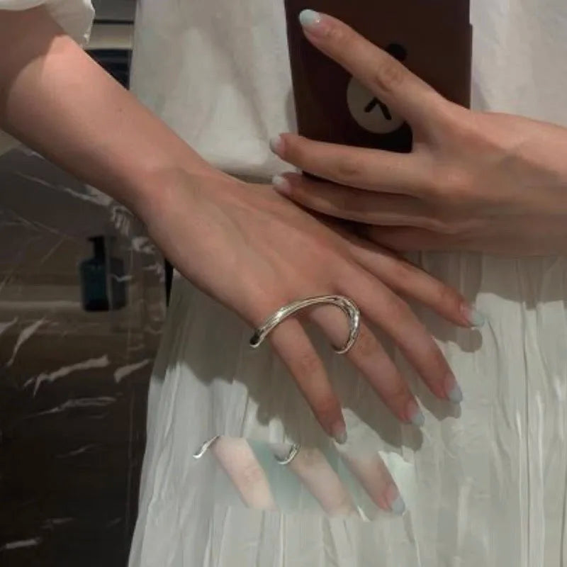 Cyperpunk Geometric Ring