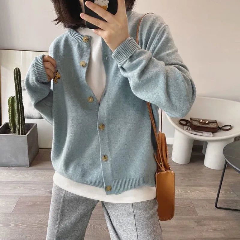 Cozy Knitted Button-Up Cardigan