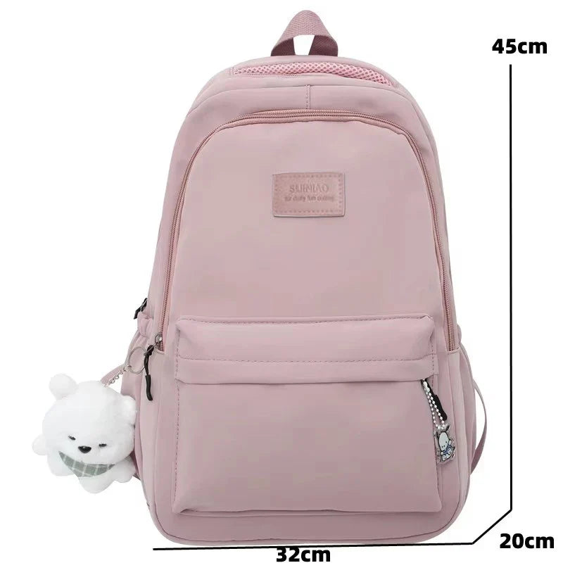 Soft Girl Waterproof College Backpack