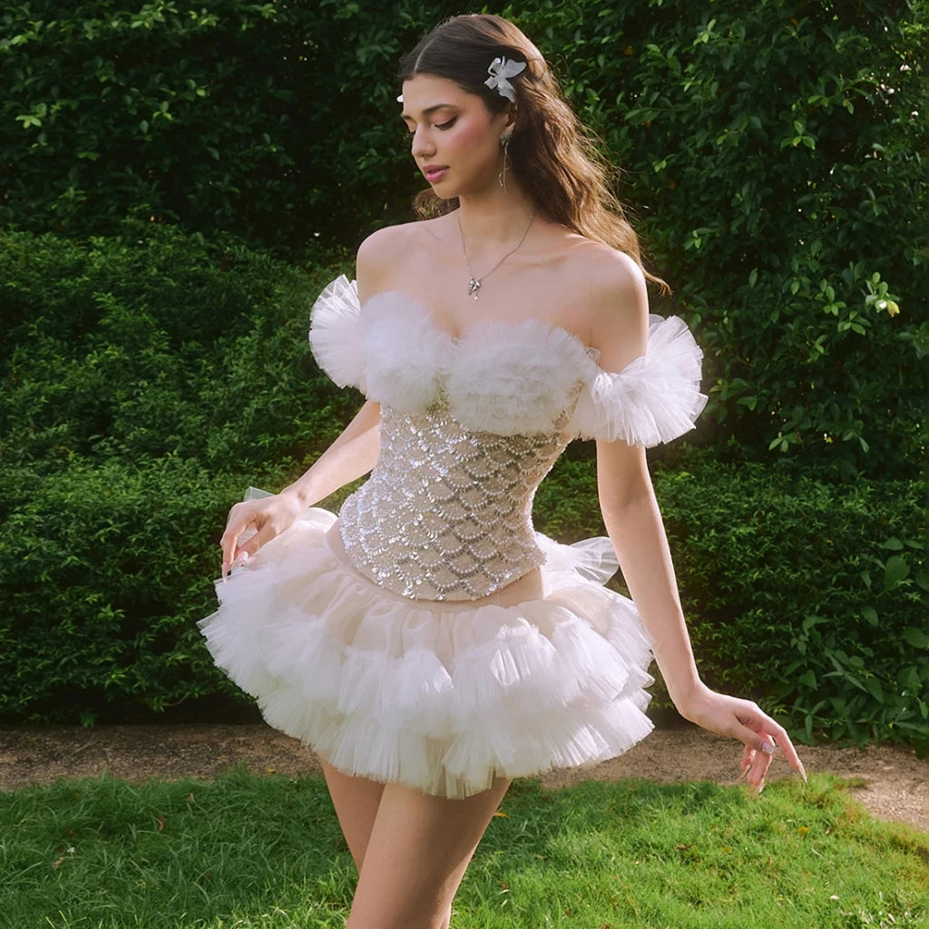 Coquette Women's Tulle Skirt & Top Set