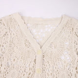 Y2K Handmade Crochet Knitted V-Neck Cardigan