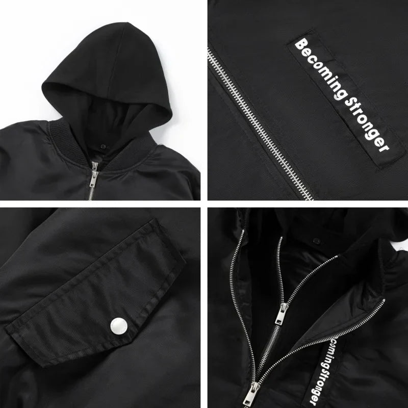 Casual Graphic Oversized Zip-Up Hoodie