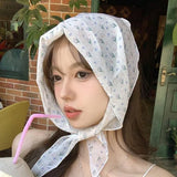 Floral Silk Triangle Headband