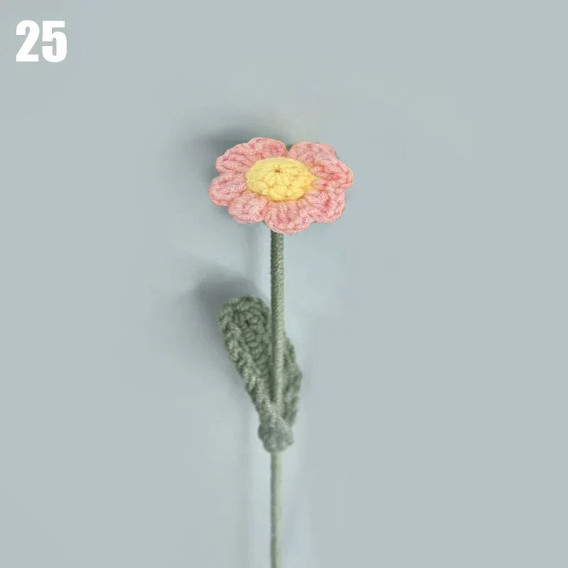 Gestrickter Rosen-Tulpen-Blumenstrauß für Hochzeiten