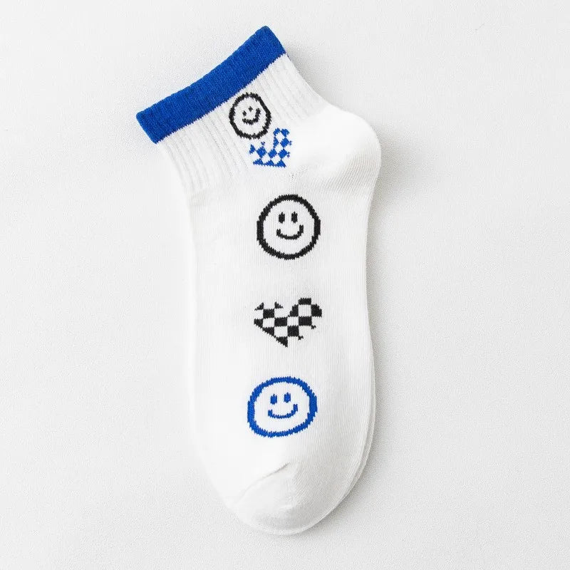 Spring Summer Cotton Color Short Ankle Socks