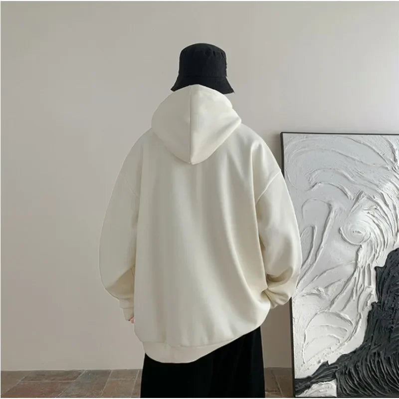 Embroidered Bear Pattern Oversized Hoodie