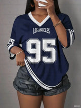 Los Angeles No. 95 V-Ausschnitt T-Shirt