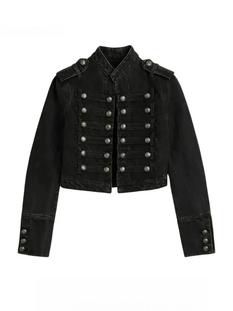 Y2K Cropped Denim Jacket