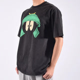 Camiseta negra coreana de estilo urbano vintage