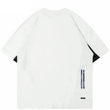 Camiseta holgada de estilo deportivo con retazos