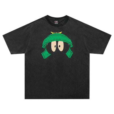 Vintage koreanisches High Street schwarzes T-Shirt