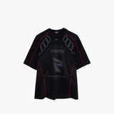 Retro atmungsaktives Mesh-Rennsport-T-Shirt