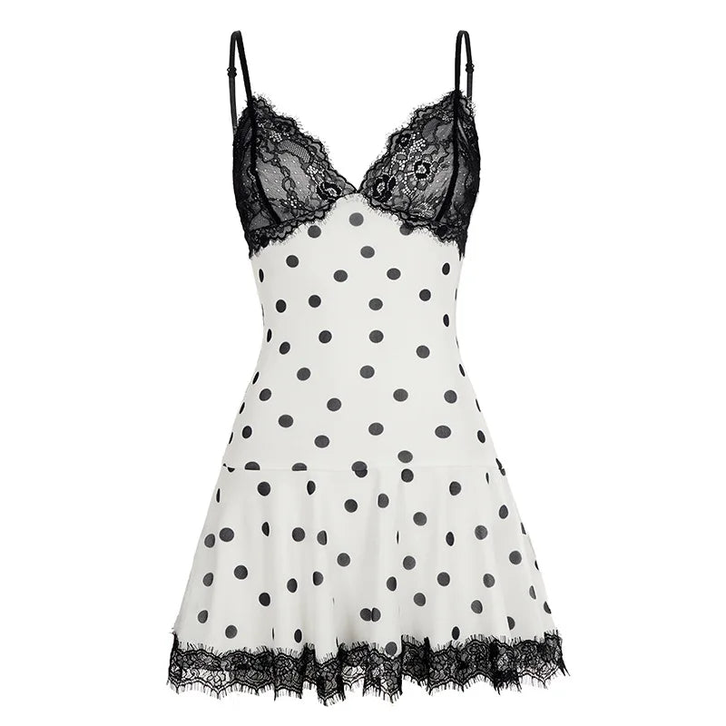 Polka Dot Paris Style Mini Dress