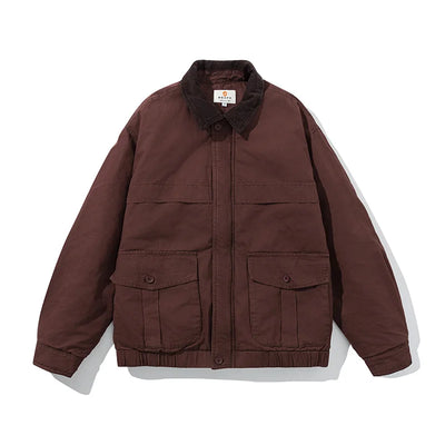Corduroy Padded Windbreaker Jacket